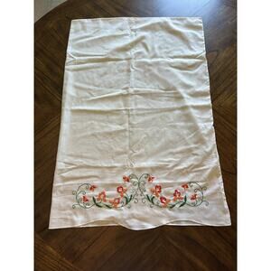 vintage embroidered pillowcase